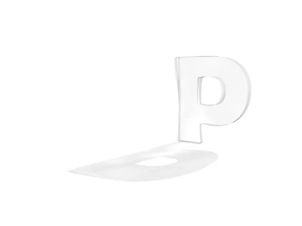 テキスト p の 3 d レンダリング — ストック写真