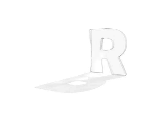 Representación 3D del texto R — Foto de Stock