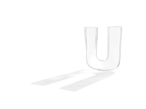 3D render of the text U — Stock Photo, Image