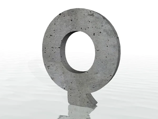 3D render of the text Q — Stock Photo, Image