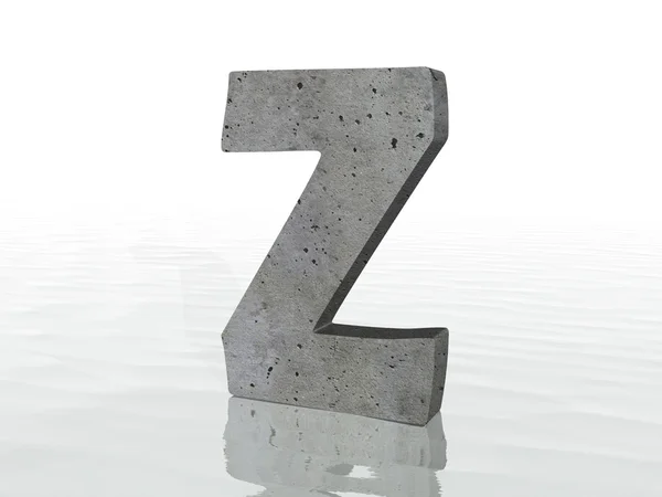 Representación 3D del texto Z — Foto de Stock