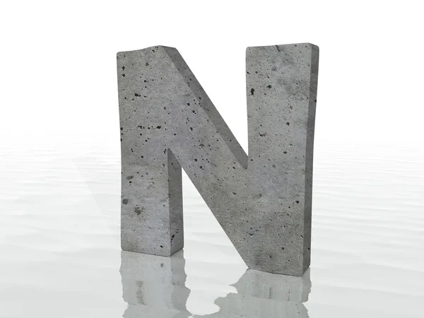 3D render of the text N — Stock Photo, Image
