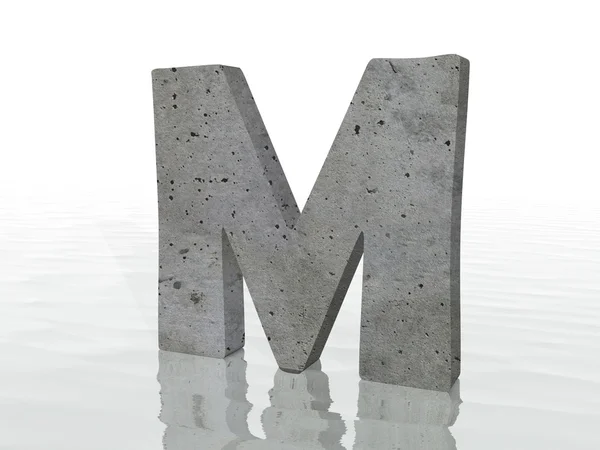 3D render of the text M — Stock Photo, Image