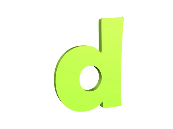 3D render of the text d — Stock Photo, Image