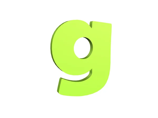 3D render of the text g — Stock Photo, Image