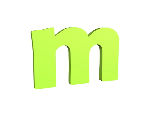 Renderização 3D do texto M — Fotografia de Stock
