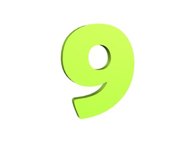9 sayının 3D render