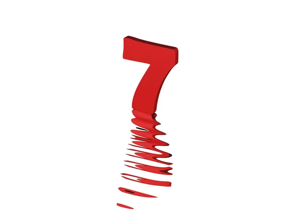 3D render of the number 7 — Stock Photo, Image