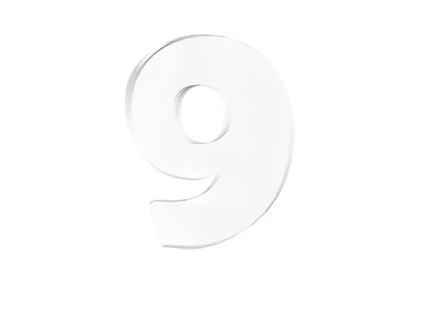 Representación 3D del número 9 — Foto de Stock