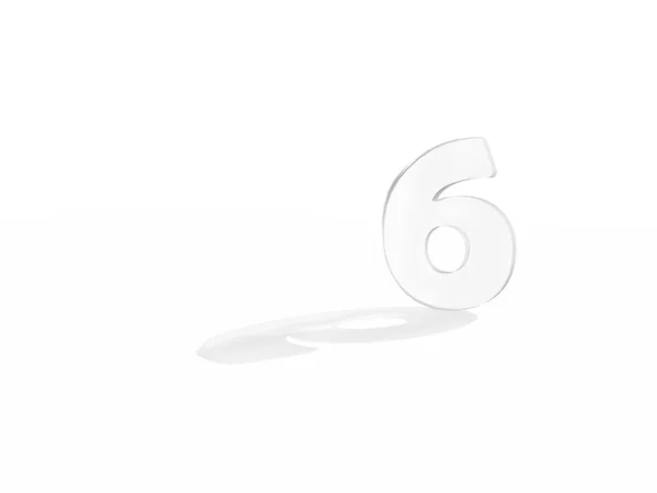 3D render of the number 6 — Stock Photo, Image