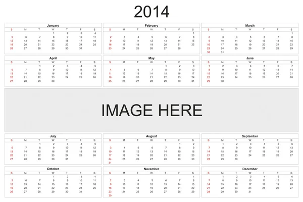 Takvim 2014 — Stok fotoğraf