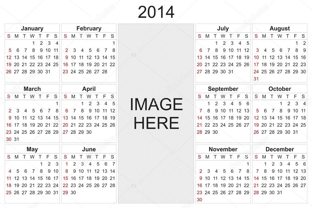 Calendar 2014 Stock Photo C Ihorga 36888555
