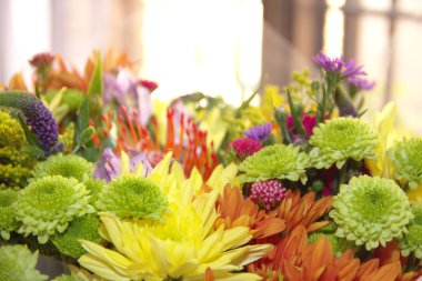 karışık çiçek bir buket