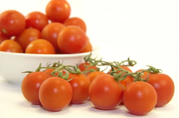 Tomates cereja saudáveis — Fotografia de Stock