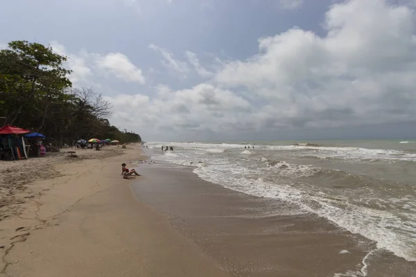 Spiaggia Colombiana Palomino Mezzogiorno Con Turista — Foto Stock