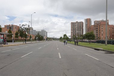 Boyaca Avenue panorama during independence day celebration parade