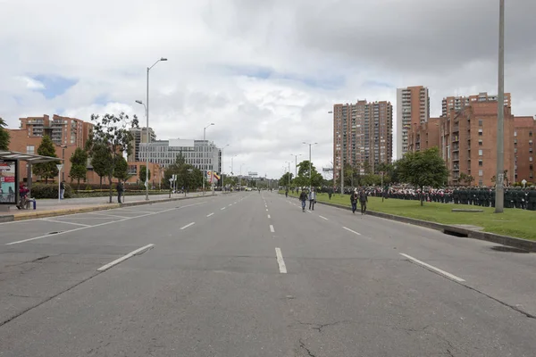 Boyaca Avenue Panorama Independence Day Celebration Parade — ストック写真