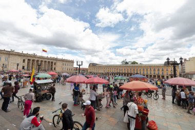 Tipically sunday on simon bolivar square located ad downtown city