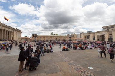 Bolivar square landscape viewed from the southeast corner at downtown city