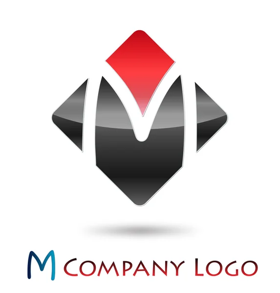 Logotipo letra inicial M # Vector — Vetor de Stock