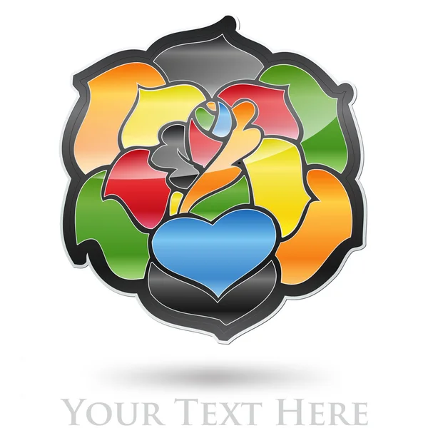 Multicolored Flower Company Logo # Vector —  Vetores de Stock