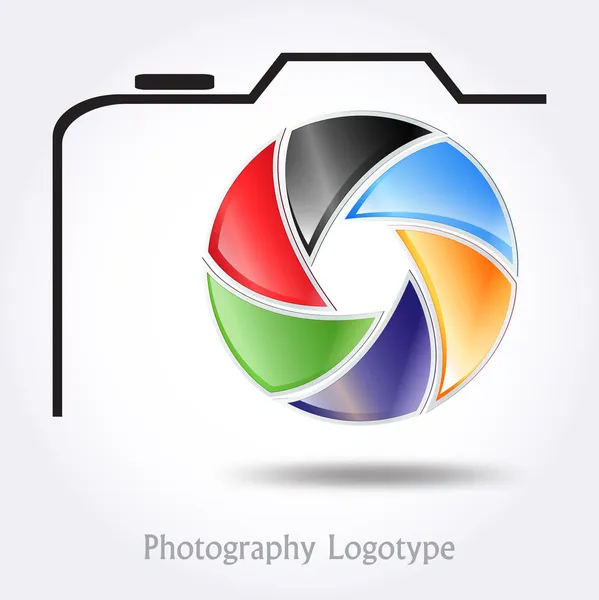 Logo de la compañía de fotografía # vector — Vector de stock