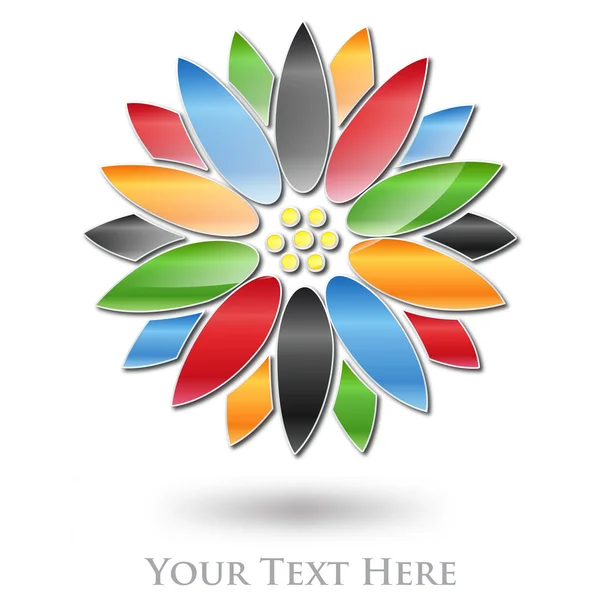 五彩的花卉公司徽标 #Vector — 图库矢量图片