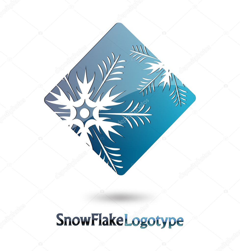 Abstract Logo Snow Flake on white background