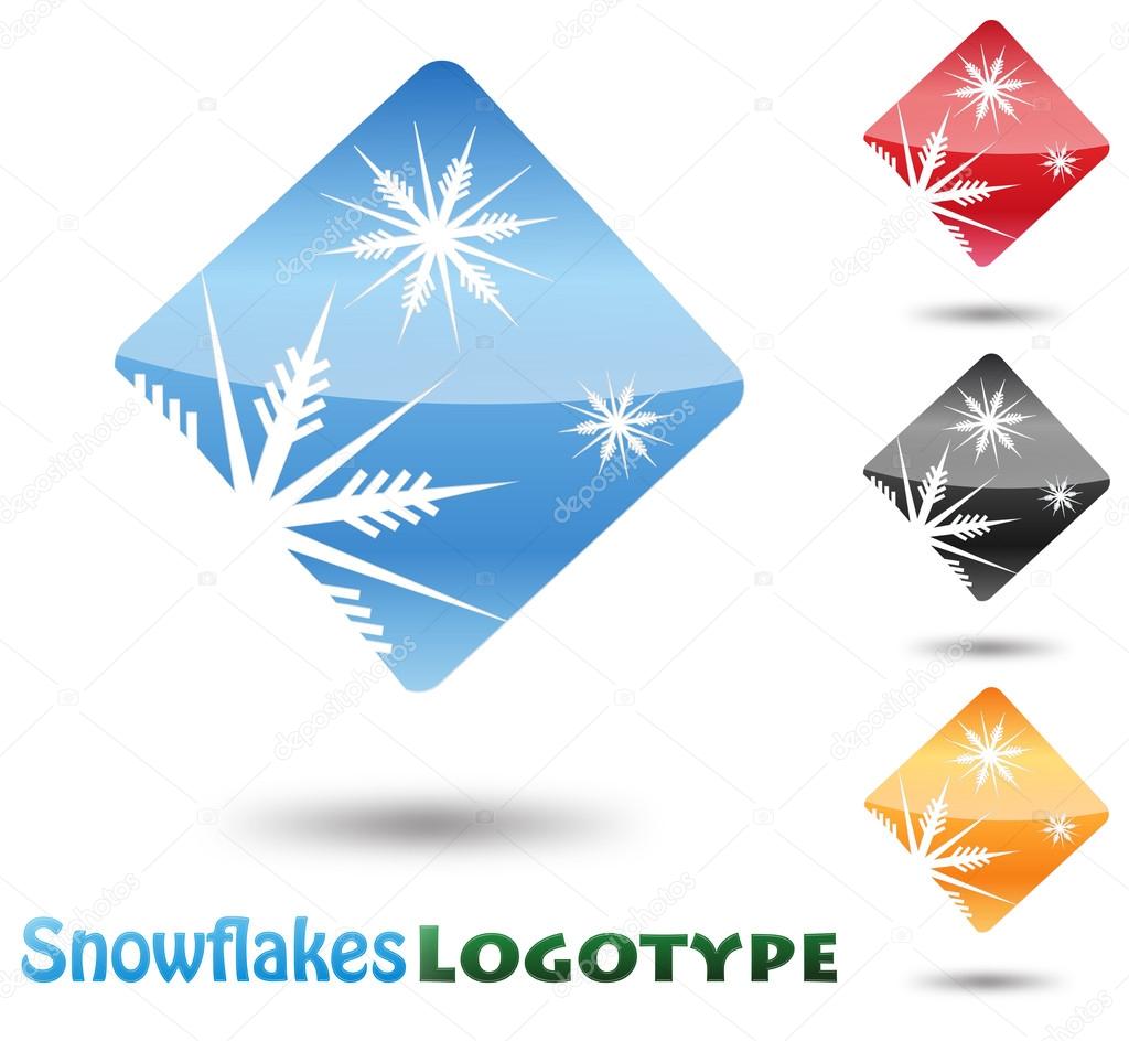 Abstract Logo Snow Flake on white background