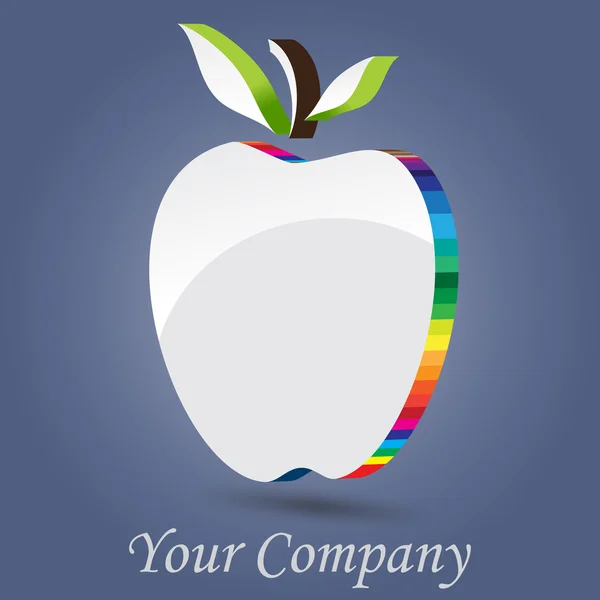 Empresa Apple 3D Logo # Vector —  Vetores de Stock