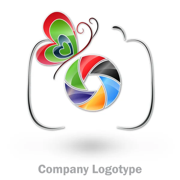 Logo de la compañía de fotografía # vector — Archivo Imágenes Vectoriales