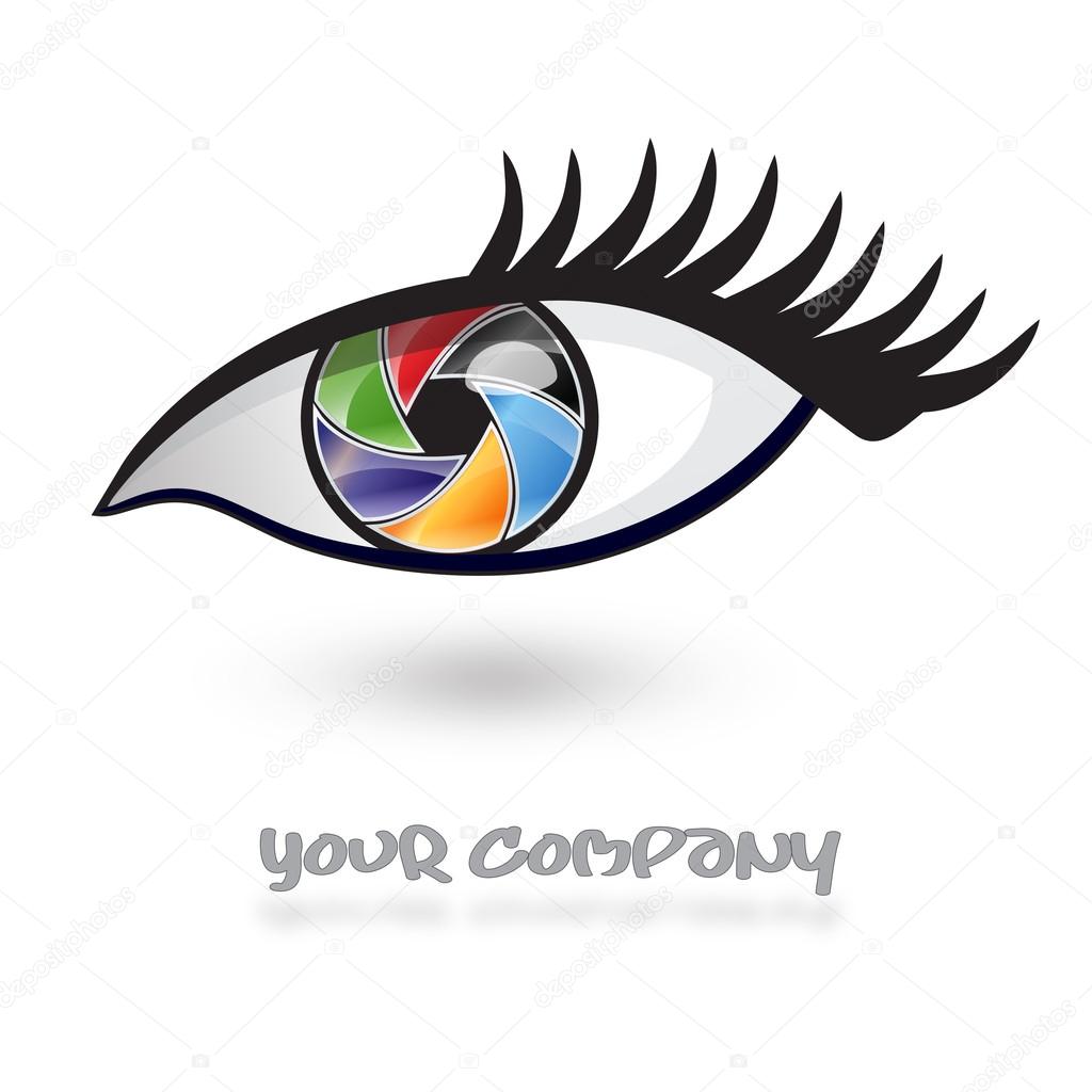 Logo multicolored eye, iris # Vector