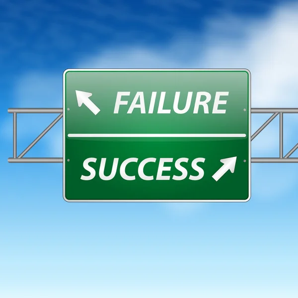 Απλή αποτυχία και επιτυχία σημάδι — Διανυσματικό Αρχείο