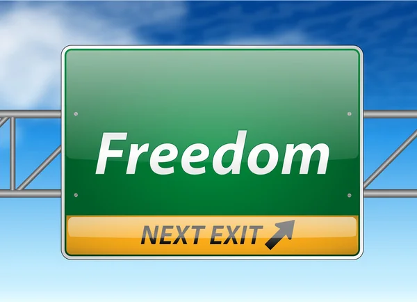Freedom Freeway Signe de sortie — Image vectorielle