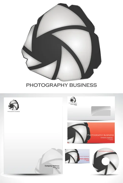Modelo de fotografia Logo Design —  Vetores de Stock