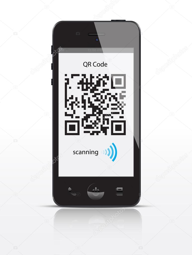 Mobile Smart Phone Showing QR Code Scanner