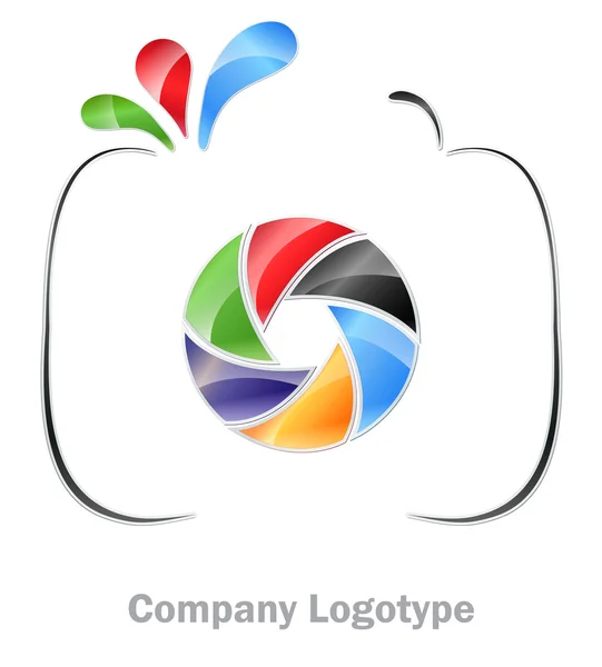 Logo de la compañía de fotografía # vector — Vector de stock