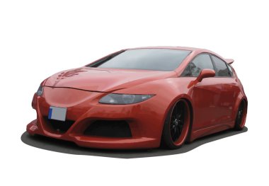 Ayarlanmış Avrupa turuncu araba #Vector