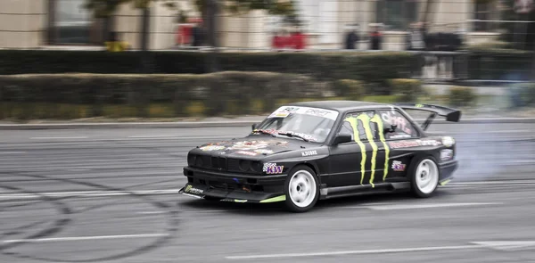 Drifting car at the Grand Prix of Romania — Stock Photo, Image