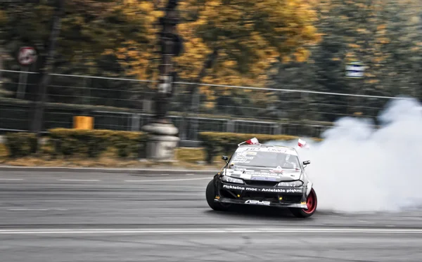 Drifting car at the Grand Prix of Romania — Stock Photo, Image