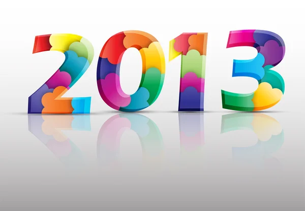 2013 년 새 해 복 많이 받으세요 — 스톡 벡터