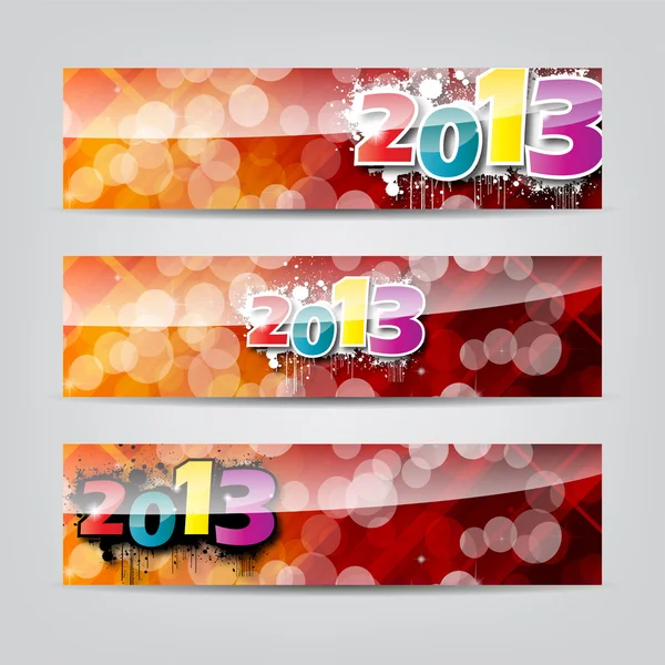 New Year headers, banners — Stock Vector