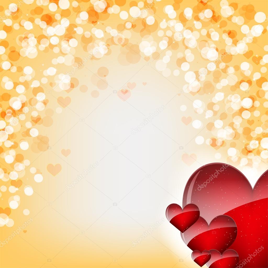 Abstract Background with red hearts