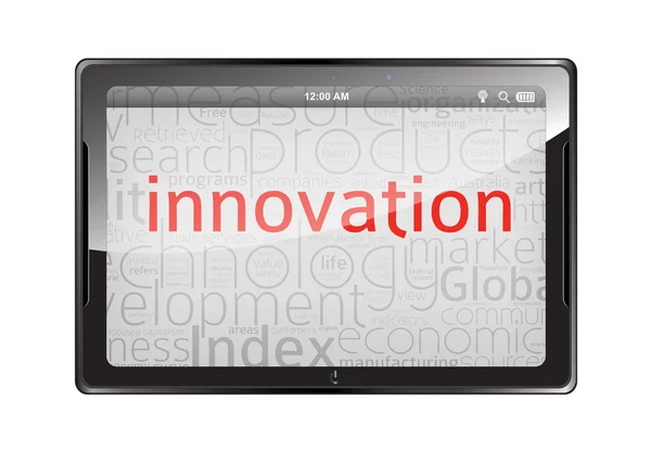Tablet Inovação isolado no branco — Vetor de Stock