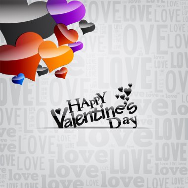 Valentine's day silver card/background clipart