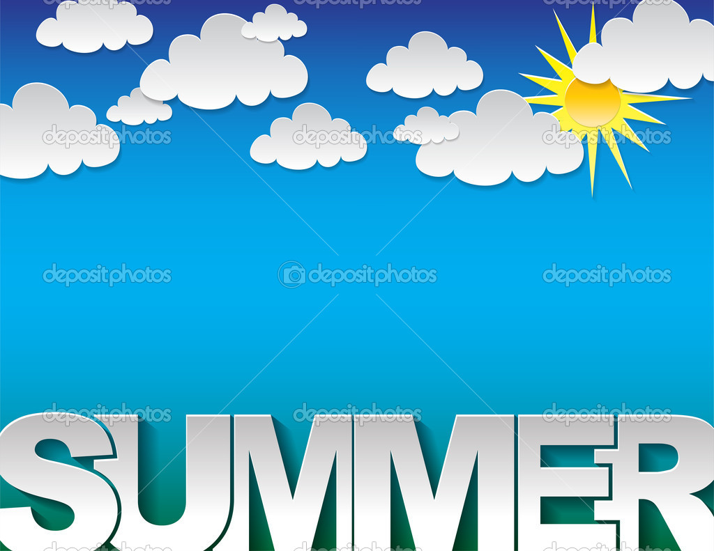 Summer typography background