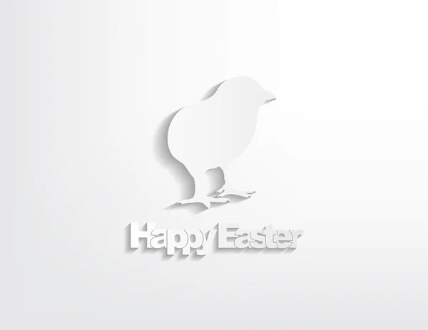 Happy Easter with a chicken — Stock Vector