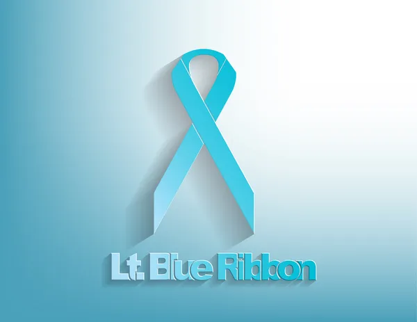 Lt. Blue awareness Ribbon — Stock Vector