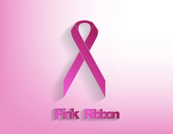 Pink awareness Ribbon — Stock Vector