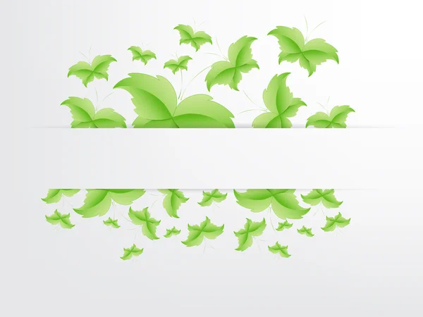 緑蝶葉コンセプト — ストックベクタ